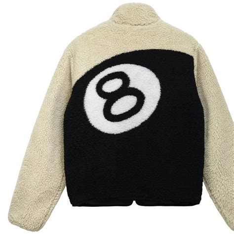 stussy 8 ball sherpa jacket